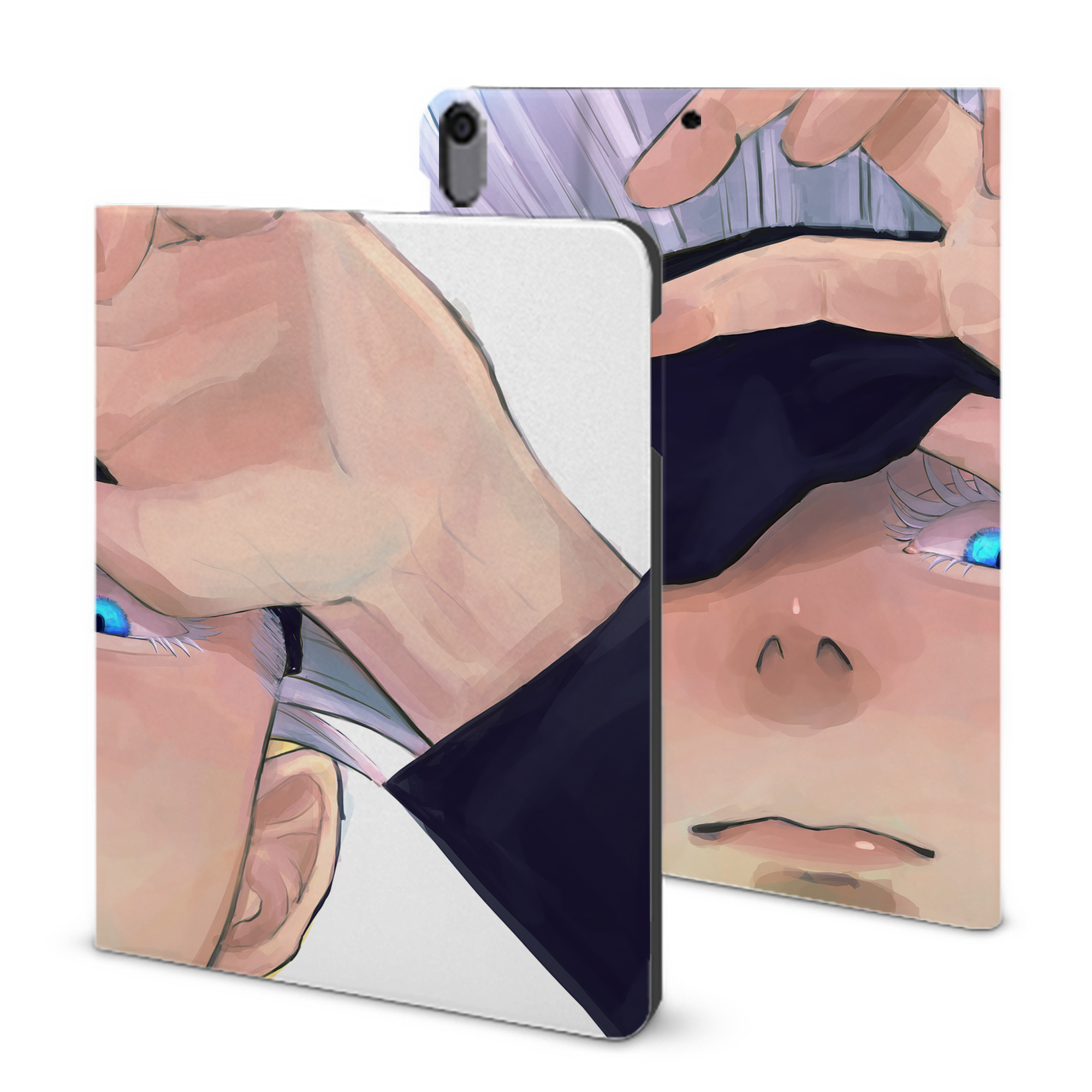 （画像用） 呪術廻戦 Jujutsu Kaisen IPad ケース ブック型 PUレザー TPU 耐衝撃 軽量 薄型 ペン収納なし 全面保護 IPad 各モデル対応